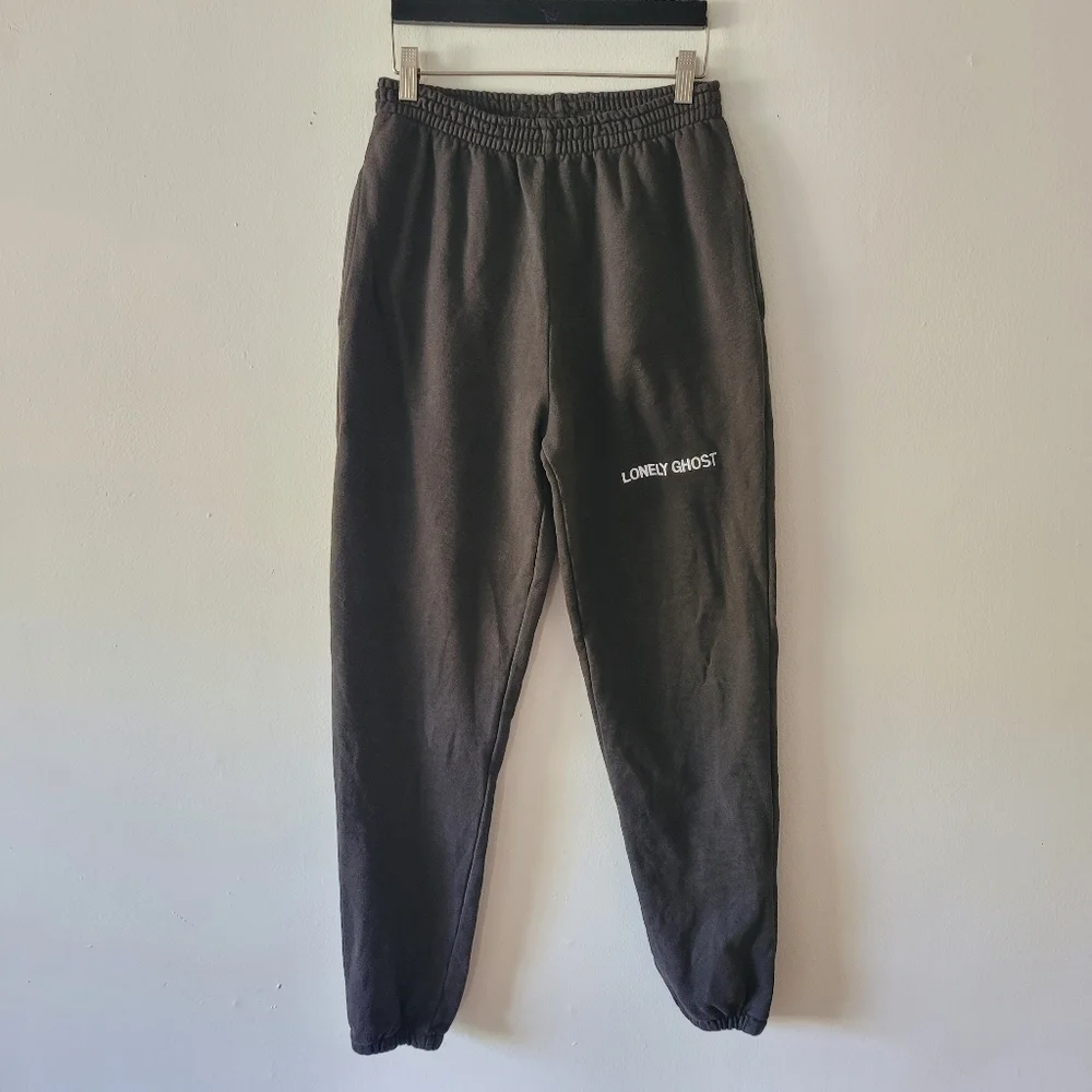 Lonely Ghost Menw Jogger‎ Sweatpants Small Brown Loungewear